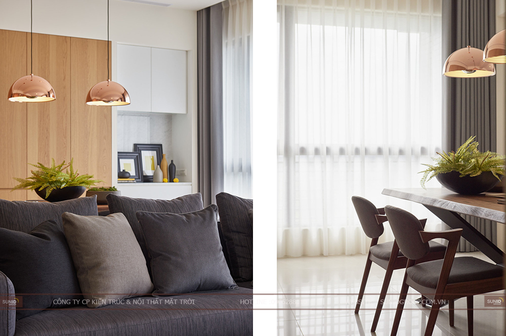 Thiết kế nội thất chung cư tươi sáng và hiện đại