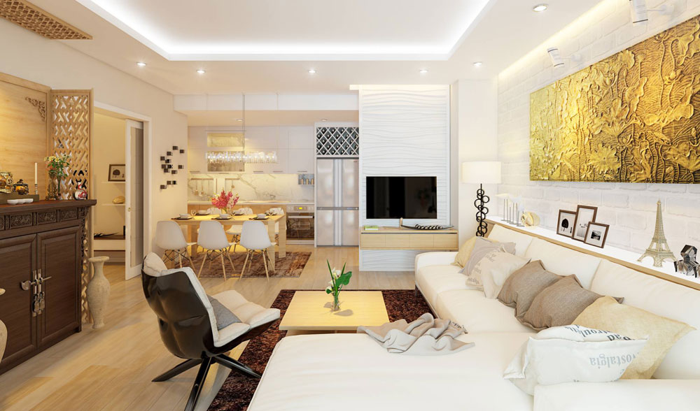 thiết kế nội thất chung cư đơn giản tối ưu chi phí 2